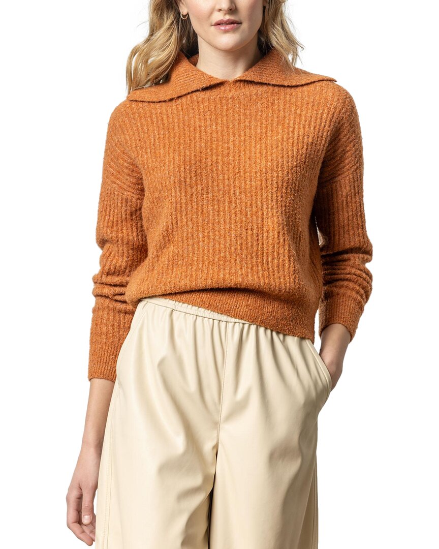 LILLA P LILLA P EASY SPLIT COLLAR WOOL-BLEND SWEATER
