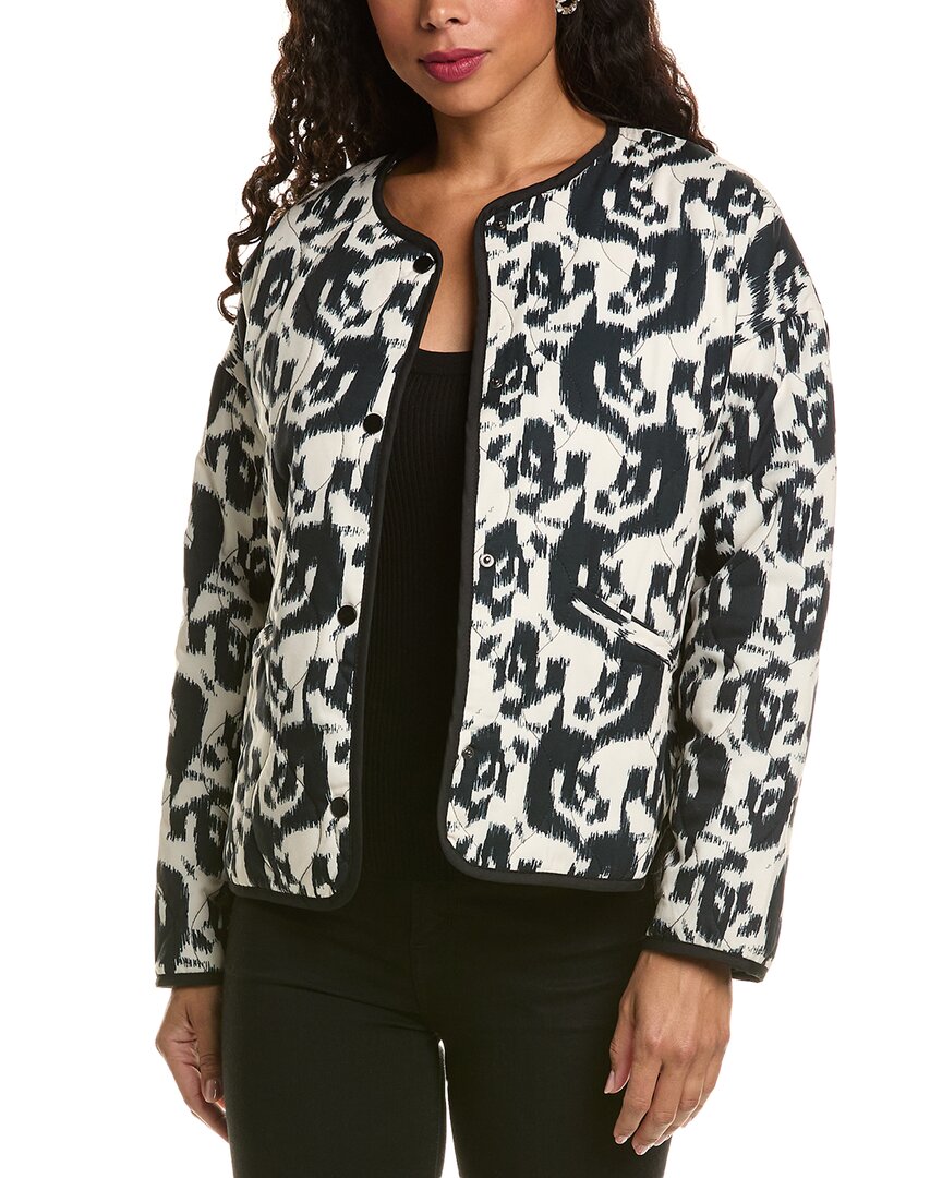Hl Affair Quilted Coat In Black