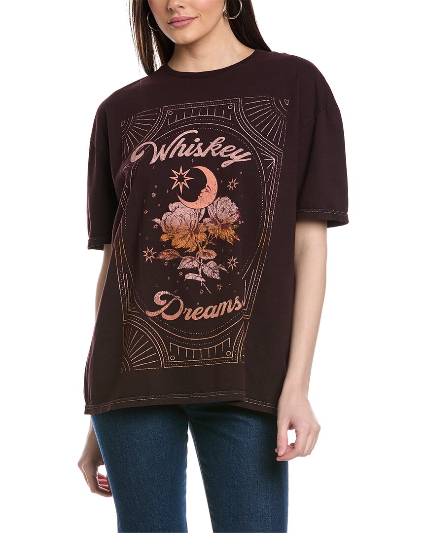 Shop Project Social T Whiskey Dreams Oversized T-shirt In Black