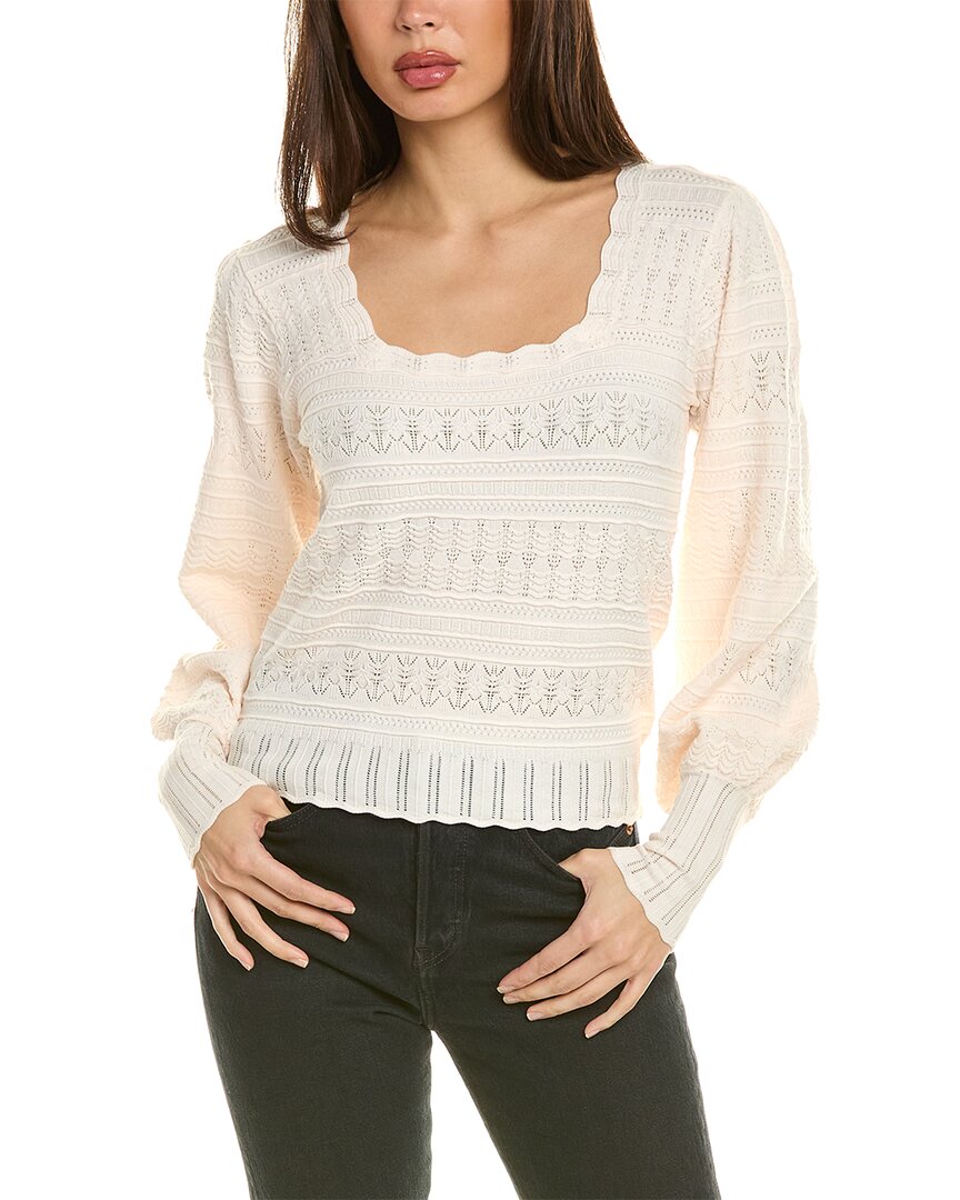 Saltwater Luxe Pointelle Sweater In White