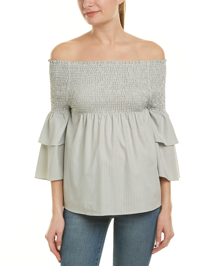 Image of After MRKT Off-The-Shoulder Smocked Top