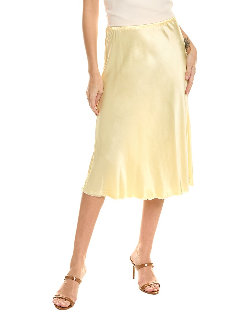 Shop Nation Ltd Mabel Bias Midi Skirt In Yellow