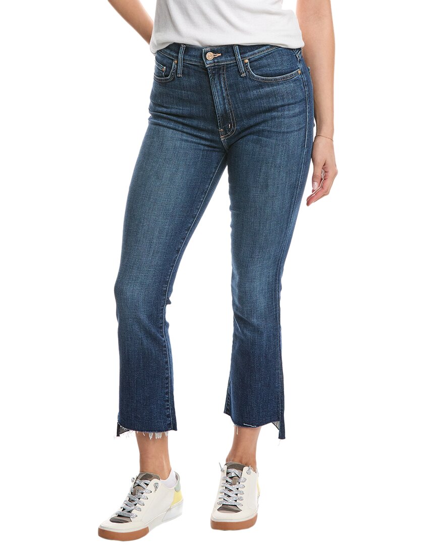 Mother The Insider Crop Step Fray Jean In Off Limits In Blue