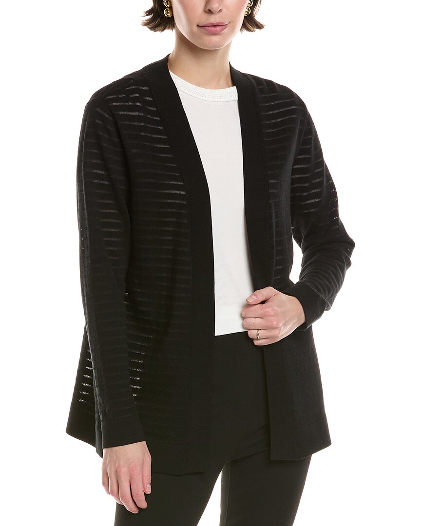 Anne Klein Sheer Stripe Cardigan
