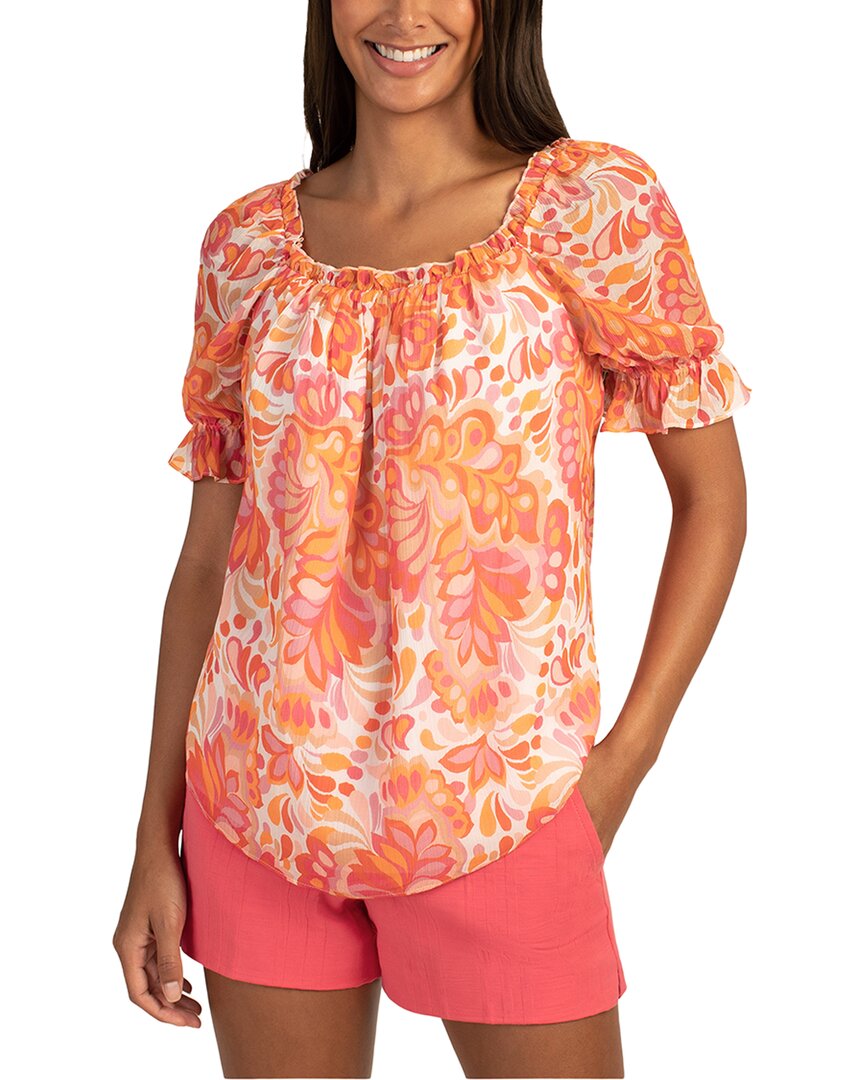 Shop Trina Turk Sophia 2 Silk-blend Top