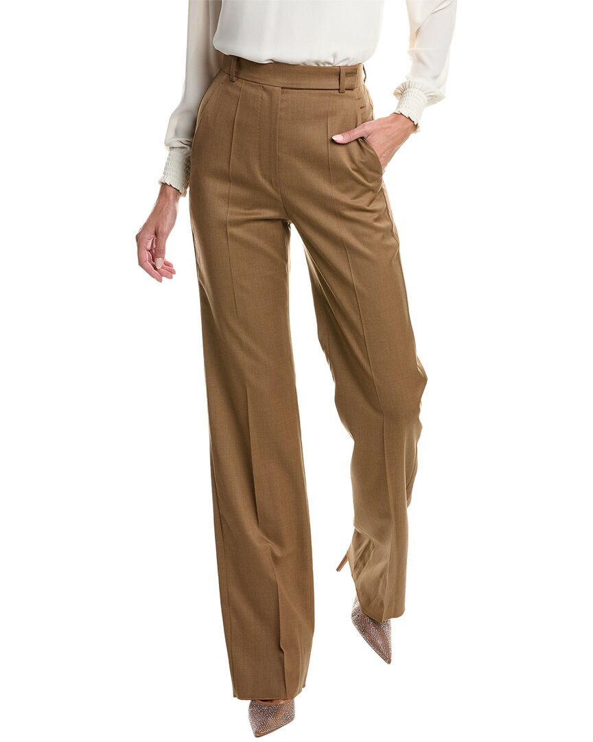 Max Mara Rauche Wide-leg Trousers In Brown