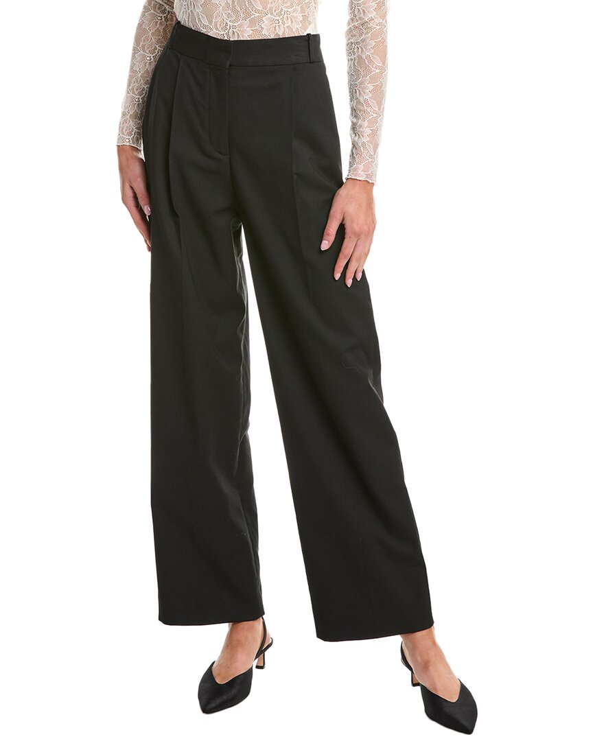 Ba&sh Moloy Monogram-jacquard Straight-leg Trousers In Black