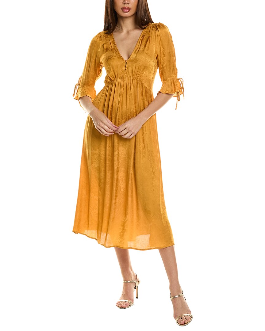 Shop Auguste Francie Midi Dress In Yellow