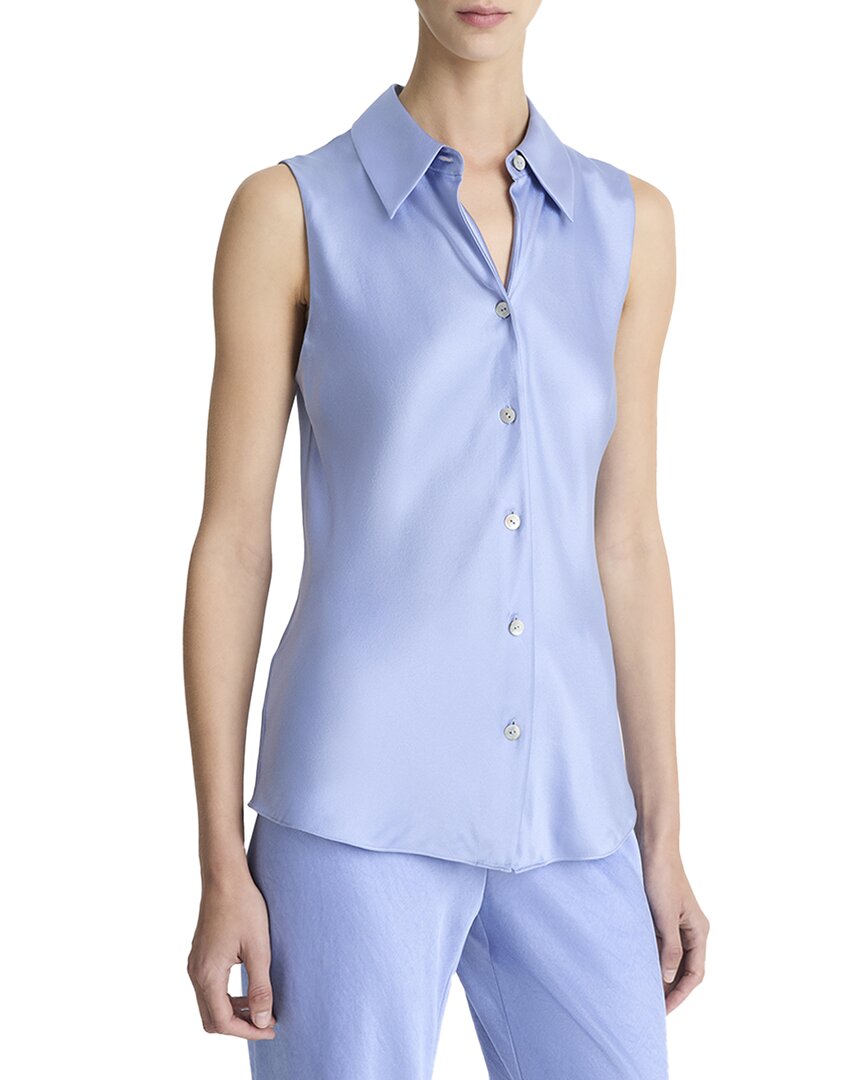 Vince Sleeveless Silk Top