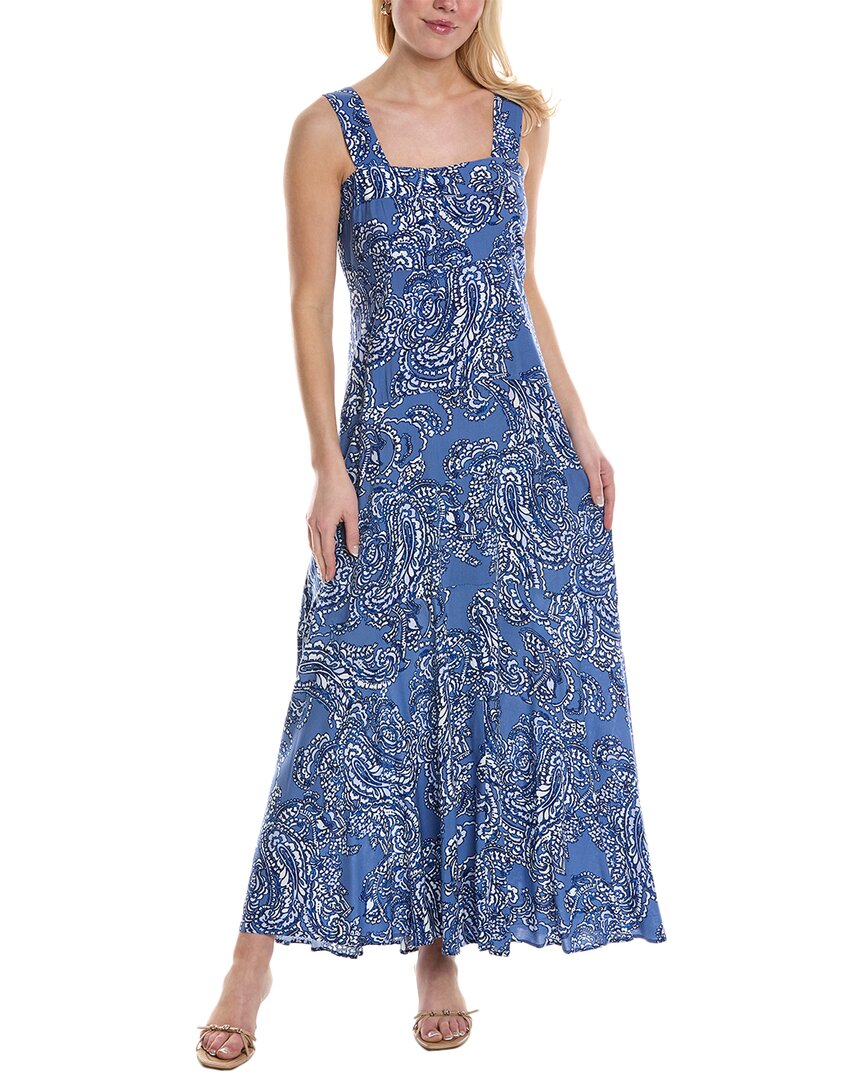 Vince Camuto Thick Strap Maxi Dress In Blue