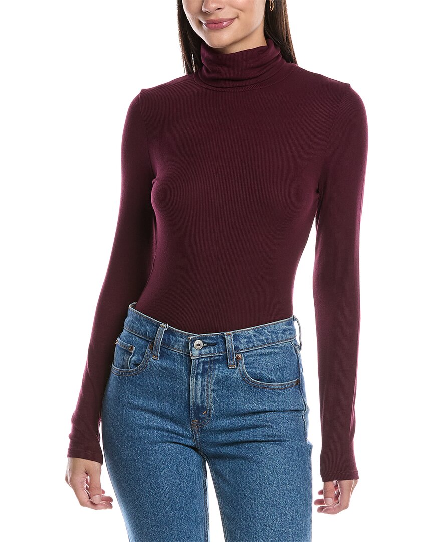 Michael Stars Gail Turtleneck Top In Brown