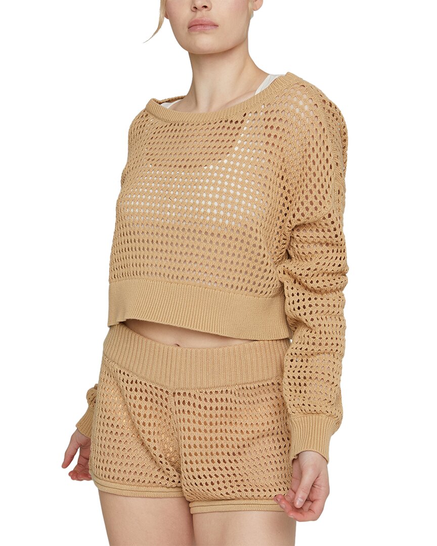 Shop Ivl Collective Knit Mesh Cropped Pullover