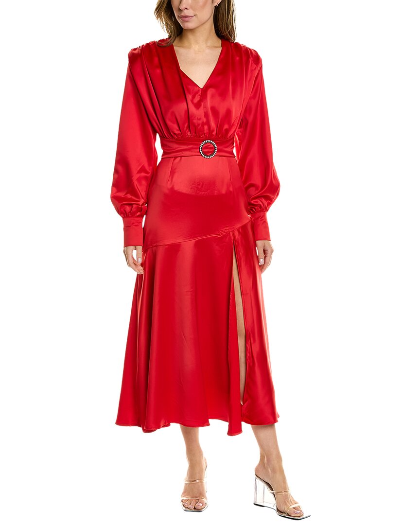 Shop Beulah Midi Dress In Red