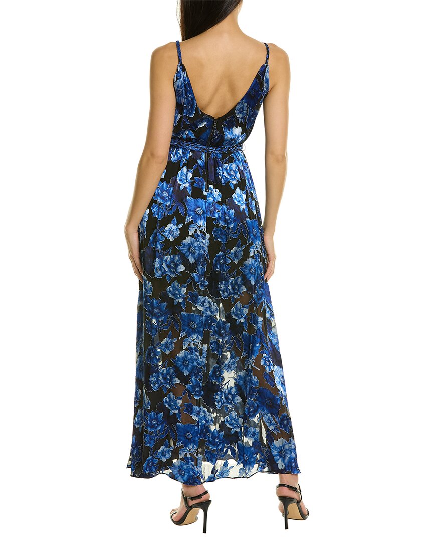 Alice And Olivia Samantha Belted Mock-wrap Maxi Dress In Blue | ModeSens