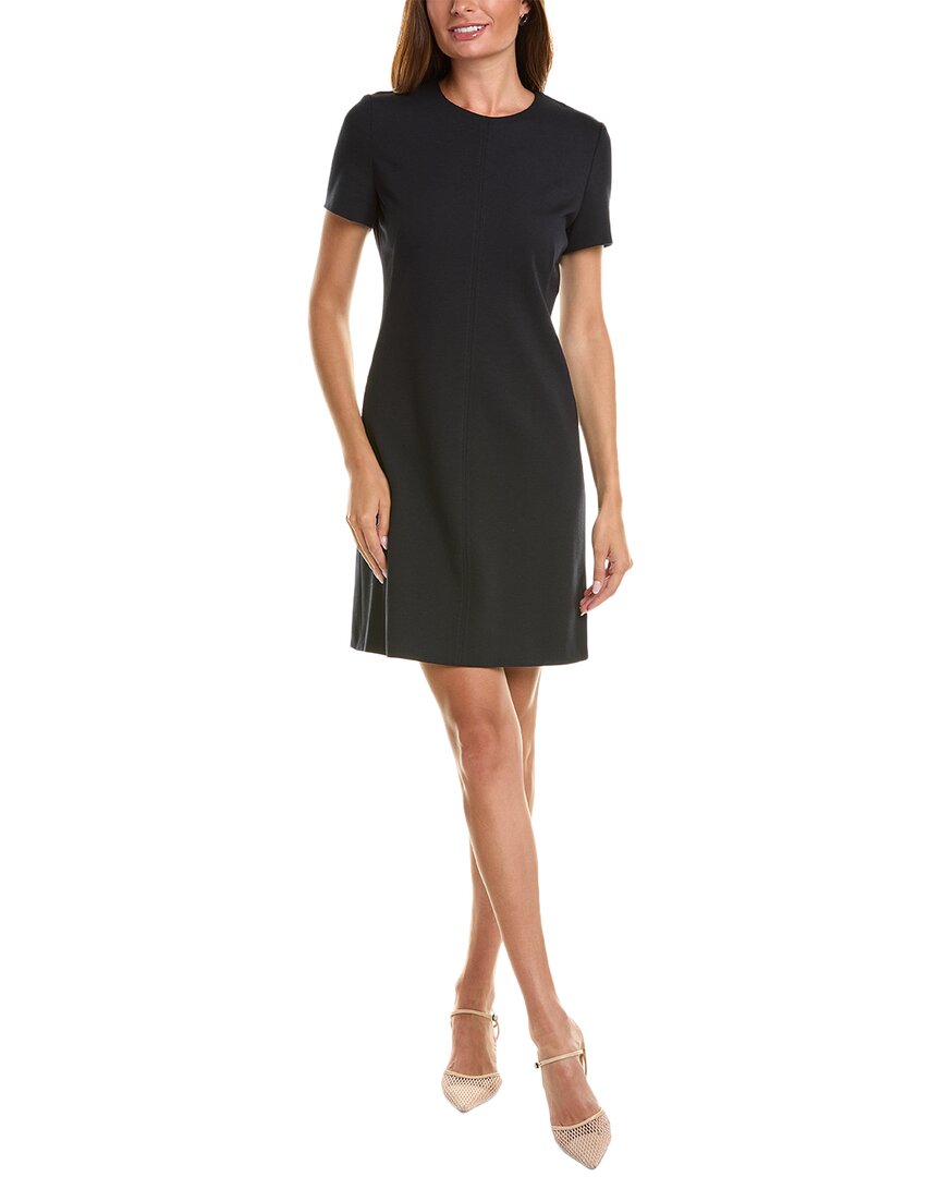 Hugo Boss Donalara Wool-blend Sheath Dress In Blue