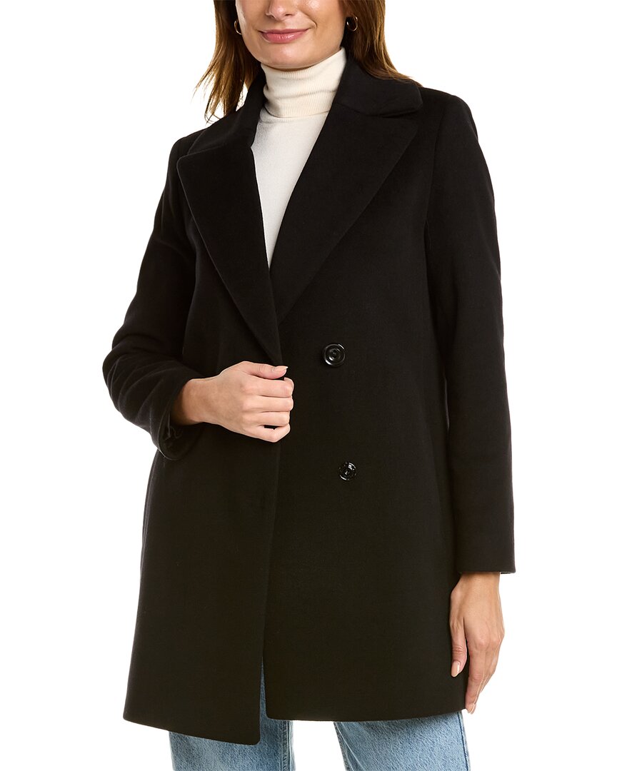 Cinzia Rocca Icons Wool & Cashmere-blend Coat In Black