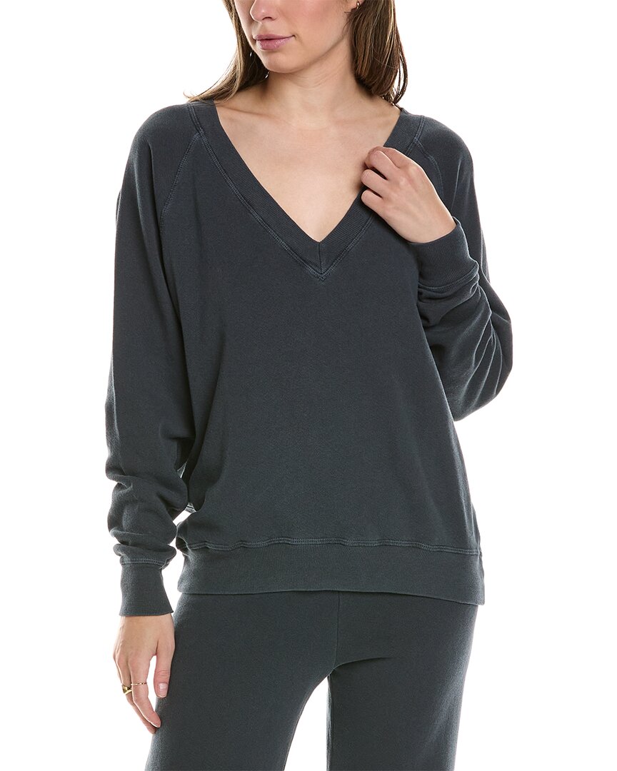 The Great The V-neck Sweatshirt In Black