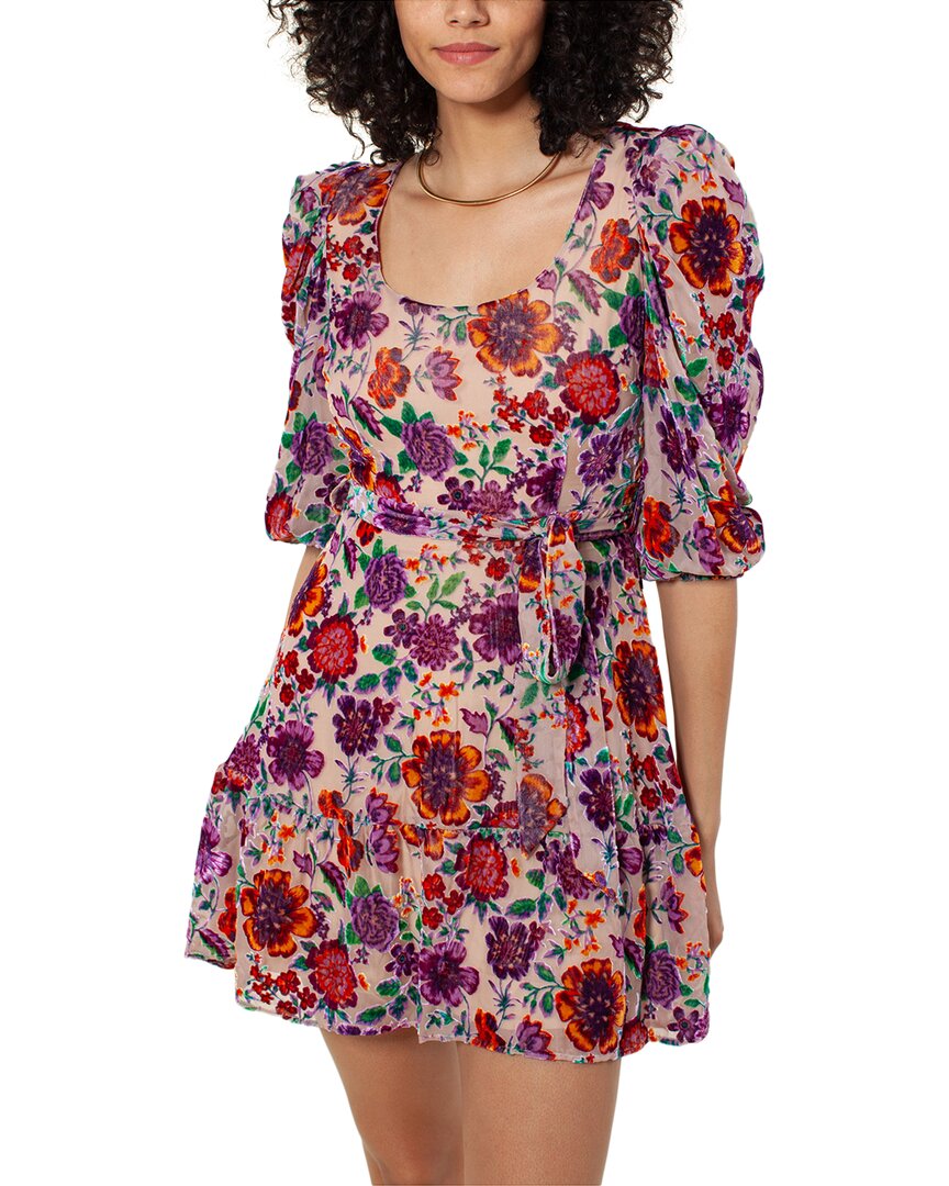 Hale Bob Silk-blend Dress In Beige