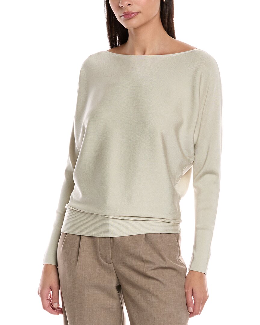 Lafayette 148 New York Bateau Neck Dolman Sweater In Gold
