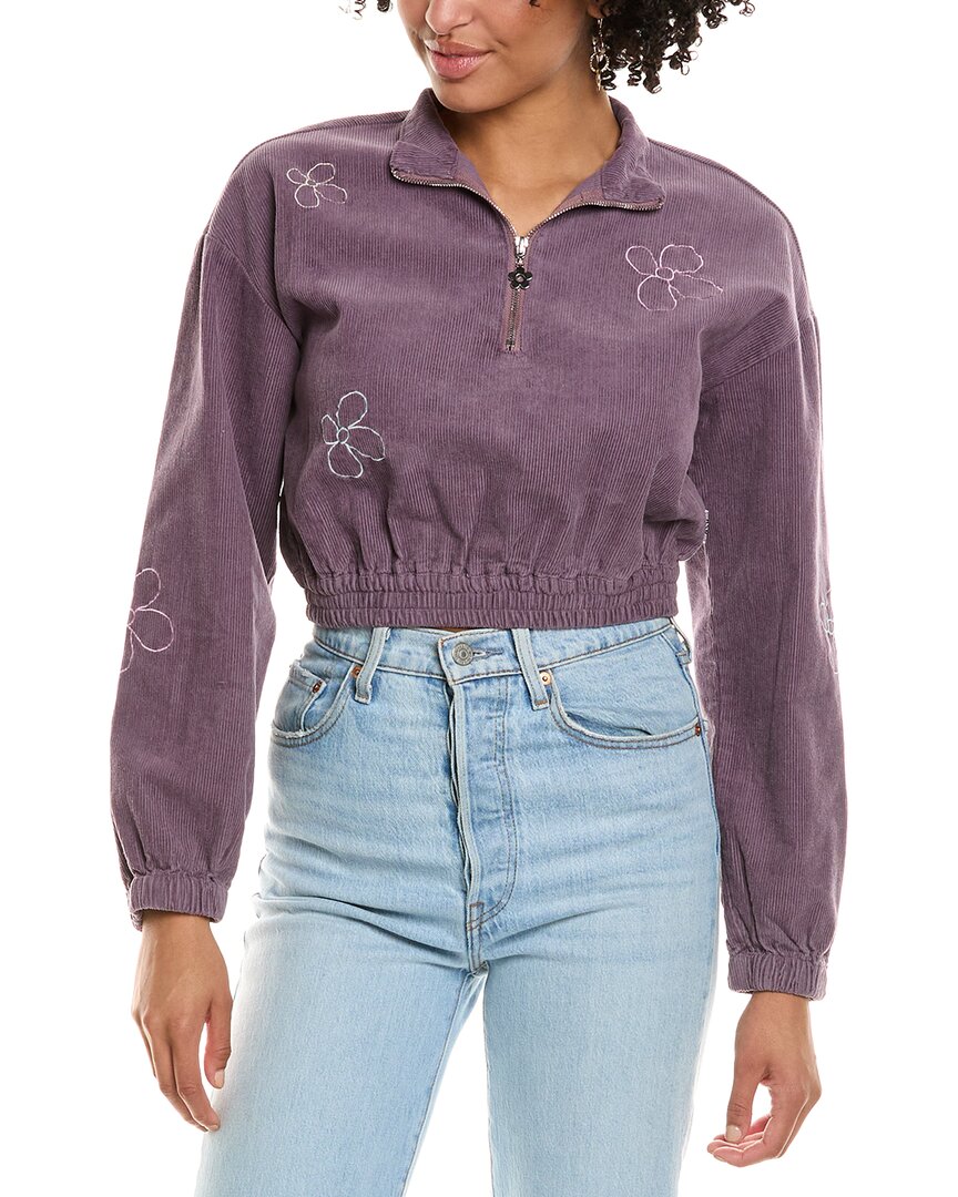 Samii Ryan Daisy Gal Corduroy Pullover In Purple