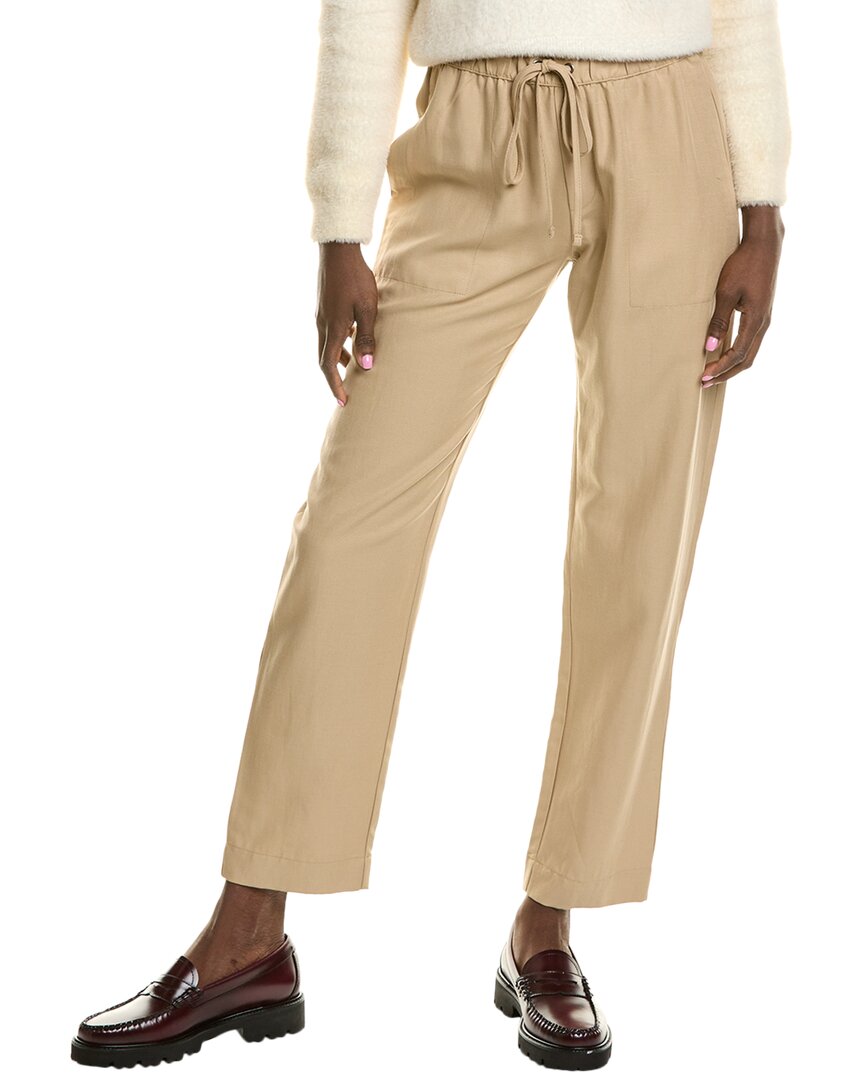 Enza Costa Twill Easy Pant In Clay In Brown