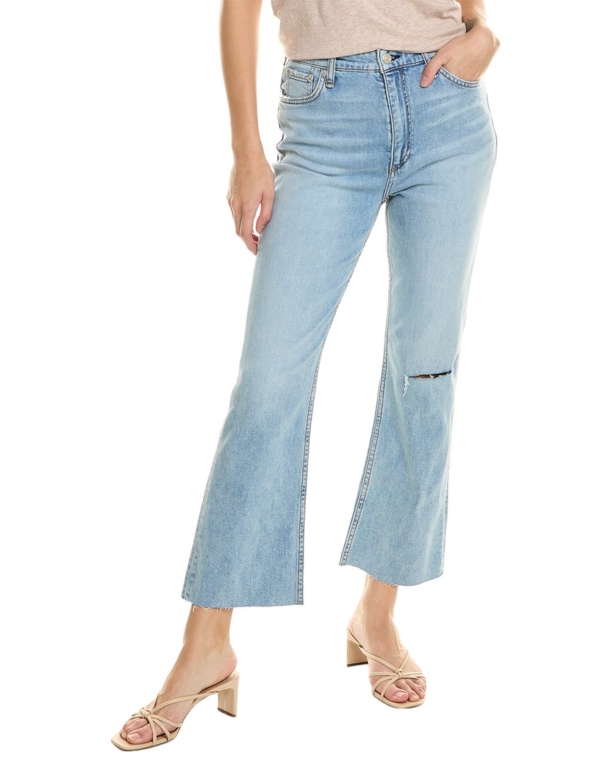 Shop Rag & Bone Casey High-rise Lucy Ankle Flare Jean In Blue