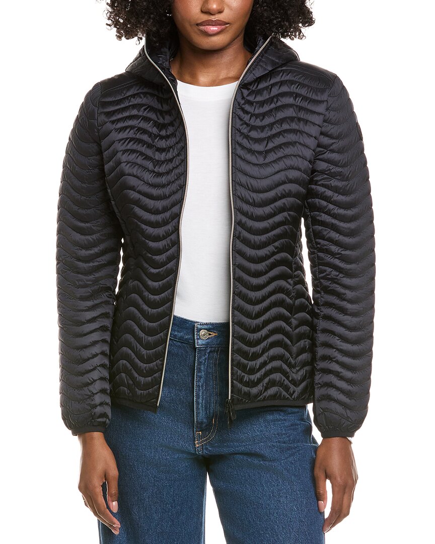 Save The Duck Jinnie Short Wave Quilt Jacket In Black
