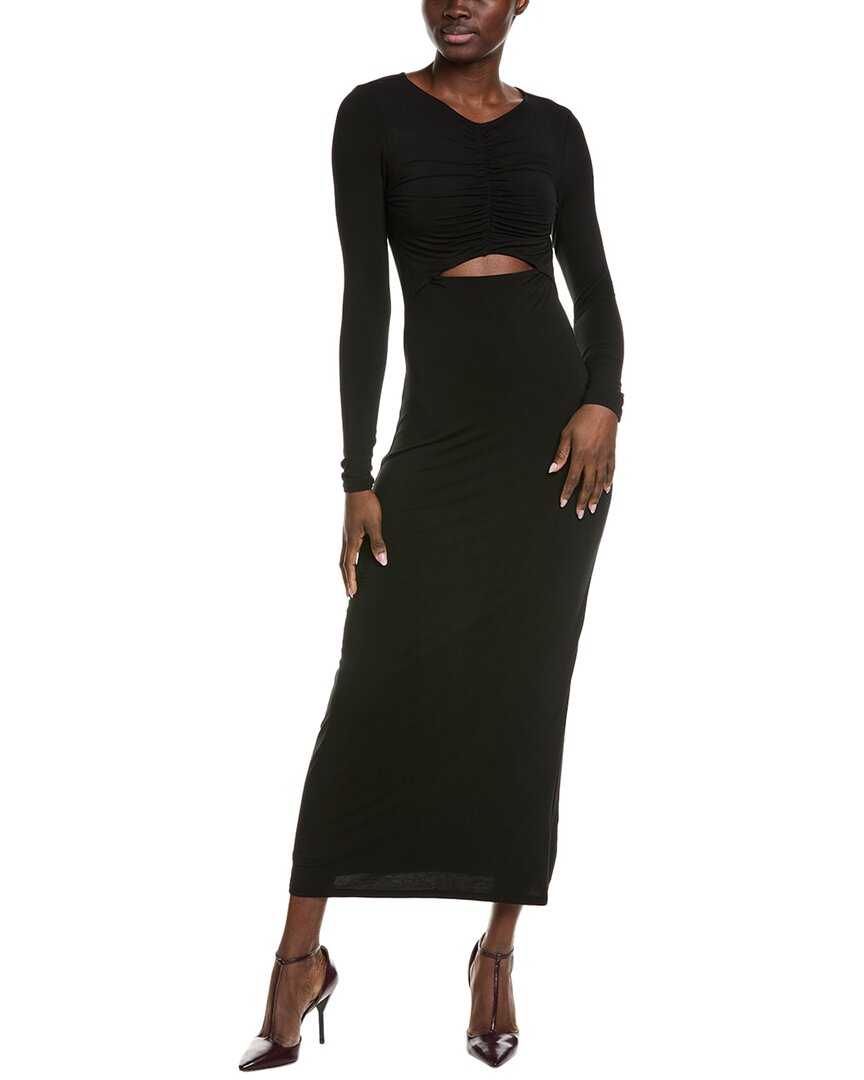 Sophie Rue Stella Ruched Maxi Dress In Black