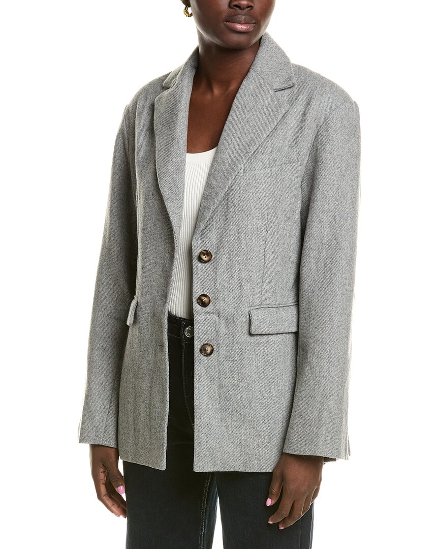 Astr The Label Galilea Wool-blend Blazer In Grey