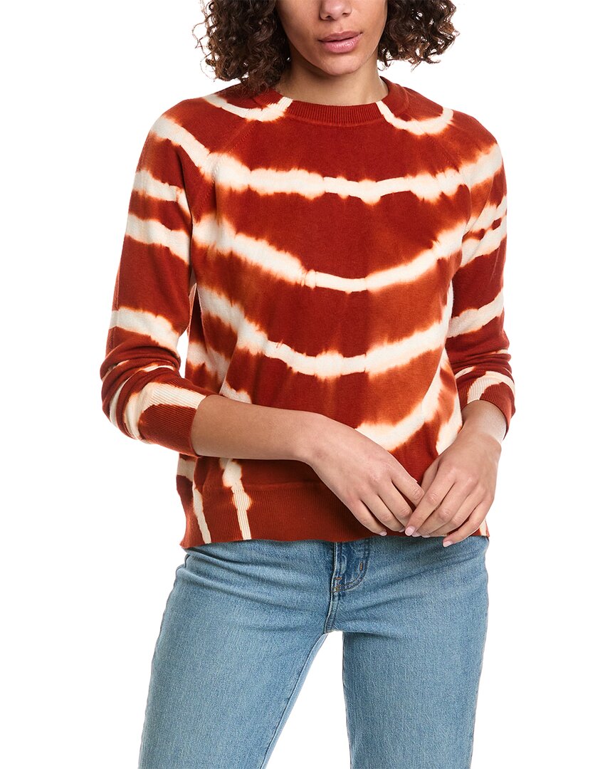 Shop Minnie Rose Tie-dye Cashmere-blend Sweater In Red