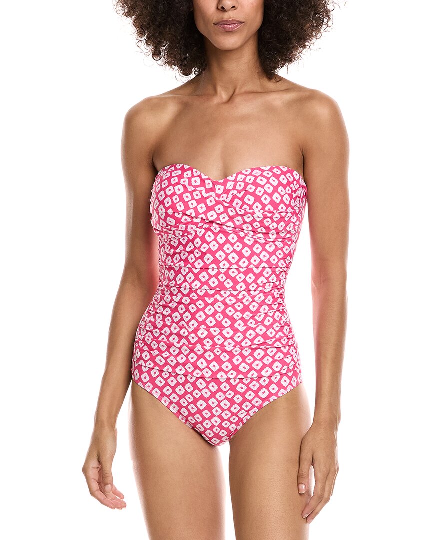 Anne Cole Twist-front Ruched One-piece Swimsuit