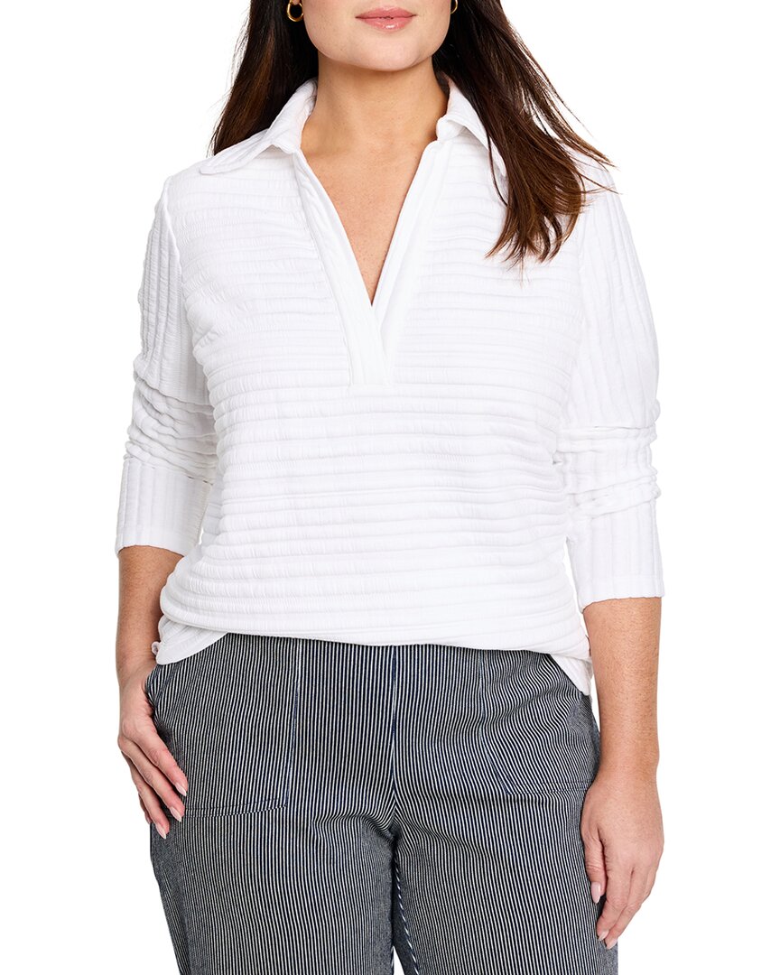 Nic + Zoe Plus Textured Stripe Polo