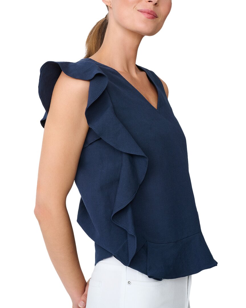 J.mclaughlin J. Mclaughlin Athena Linen-blend Blouse