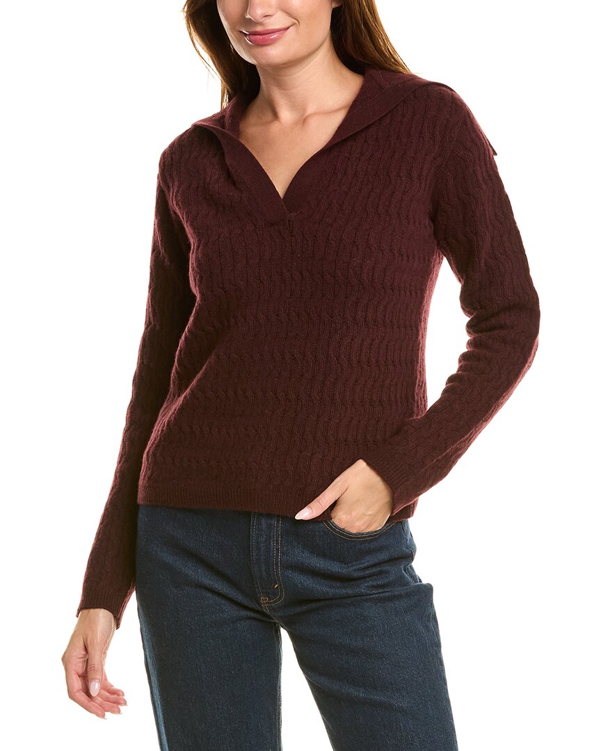 Theory Dimensional Wool & Cashmere-blend Polo Sweater In Red