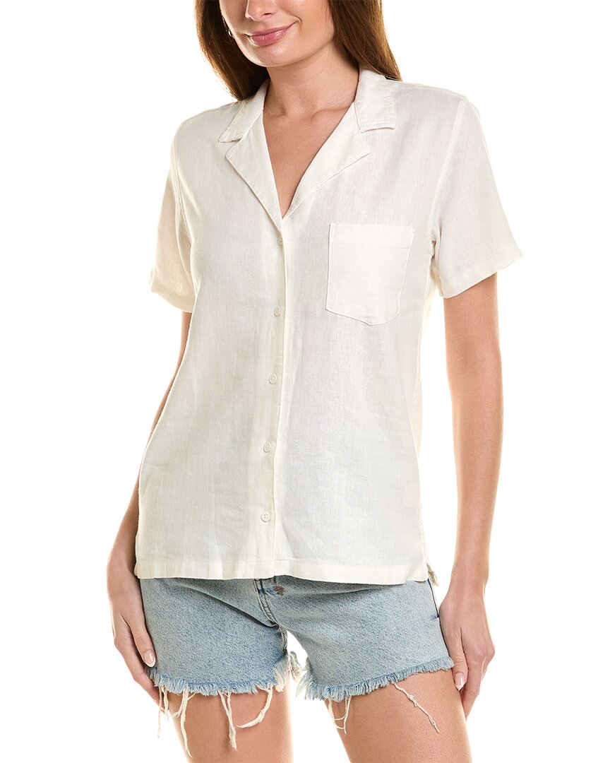 WEWOREWHAT WEWOREWHAT BOXY LINEN-BLEND OVERSHIRT