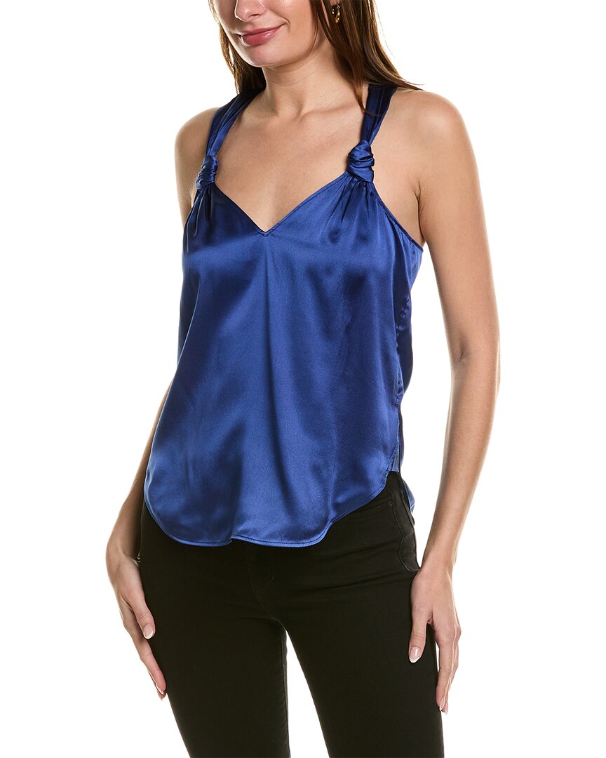 Shop Go By Go Silk Go> By Gosilk Tied Up In Knots Top In Blue