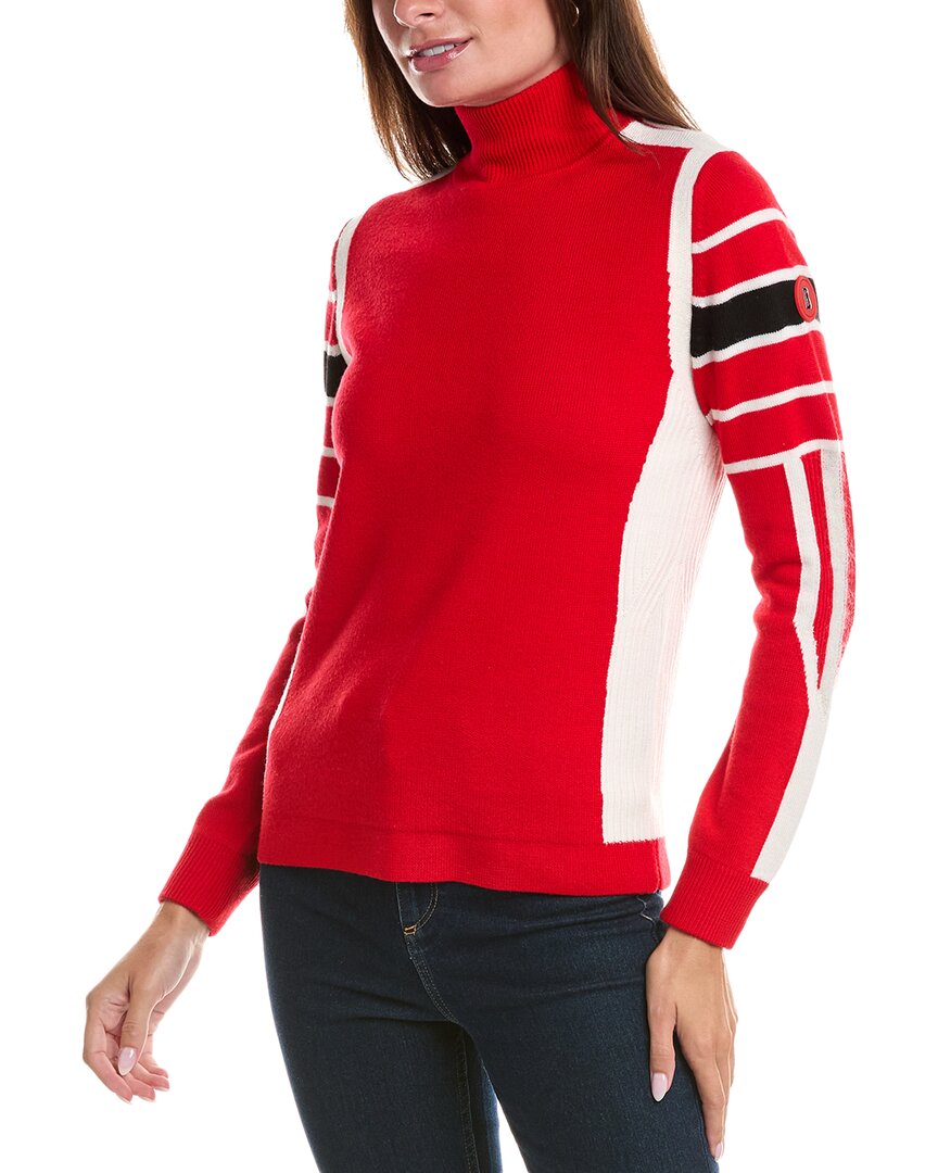 Bogner Esra Striped Wool Sweater In Red