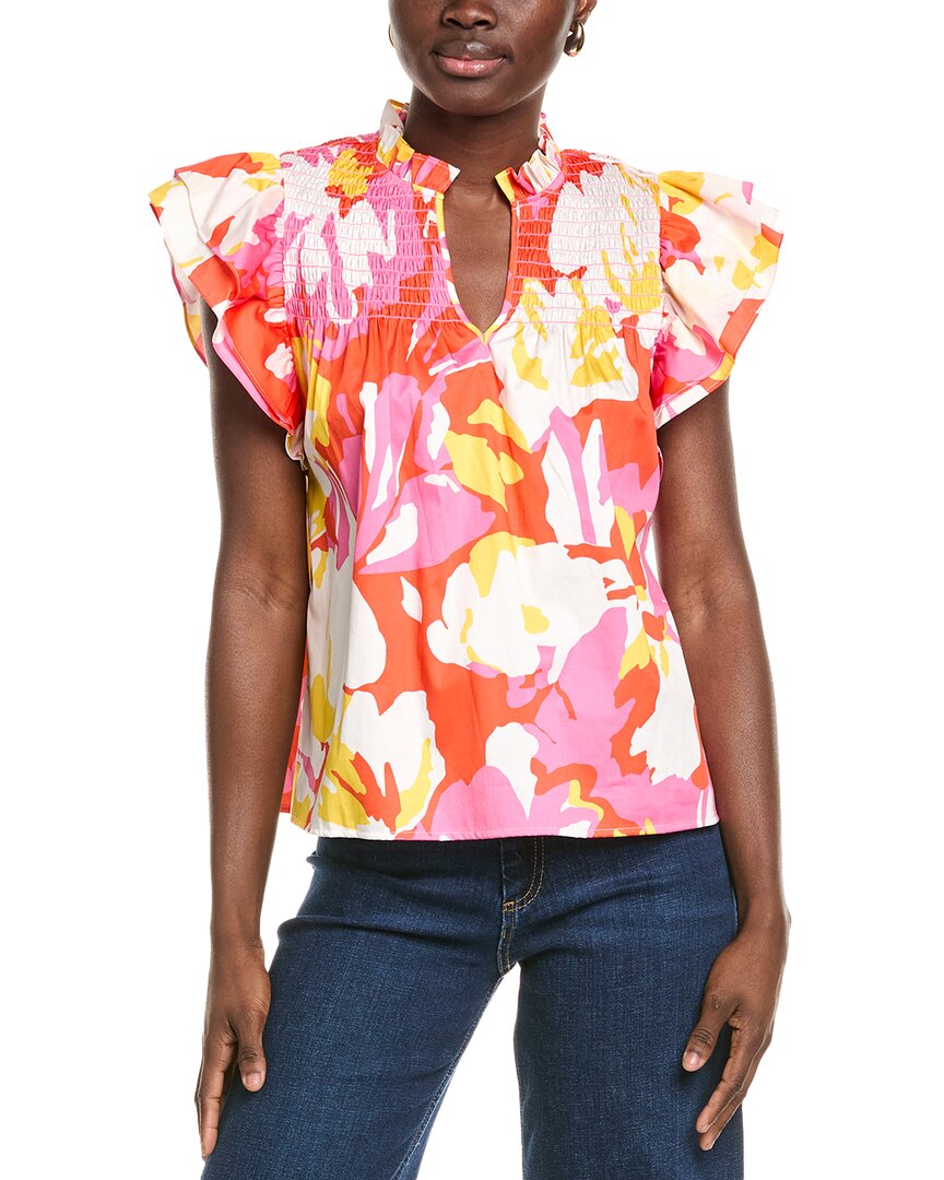 Crosby By Mollie Burch Layla Top In Coral Charm In Orange