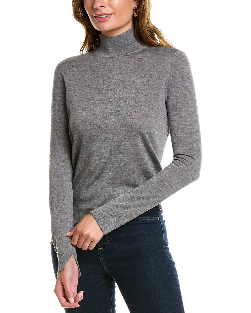 lafayette 148 new york split stand collar wool sweater