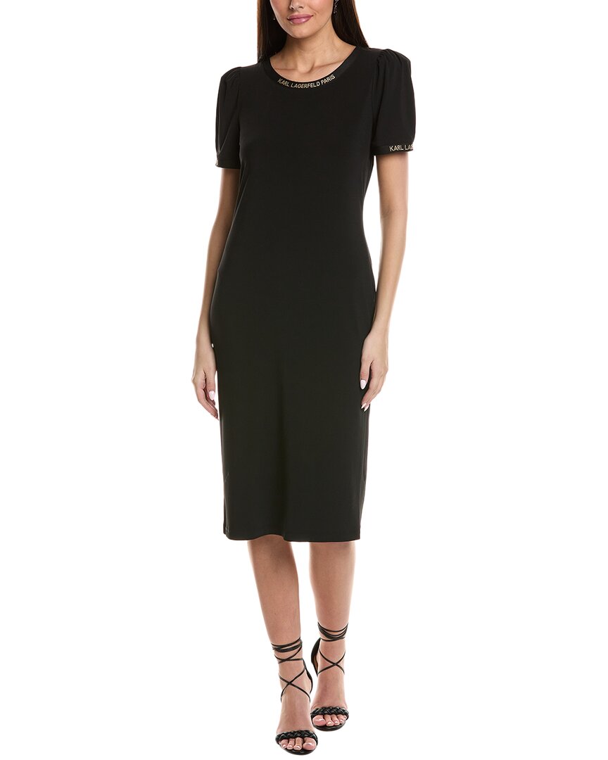 Karl Lagerfeld Logo Tape Midi Dress