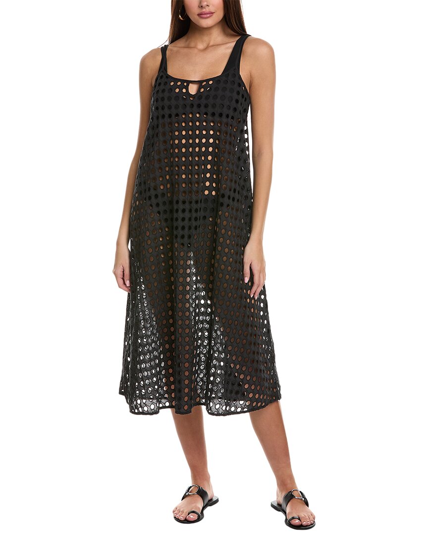 Shop Solid & Striped The Annika Midi Dress In Black