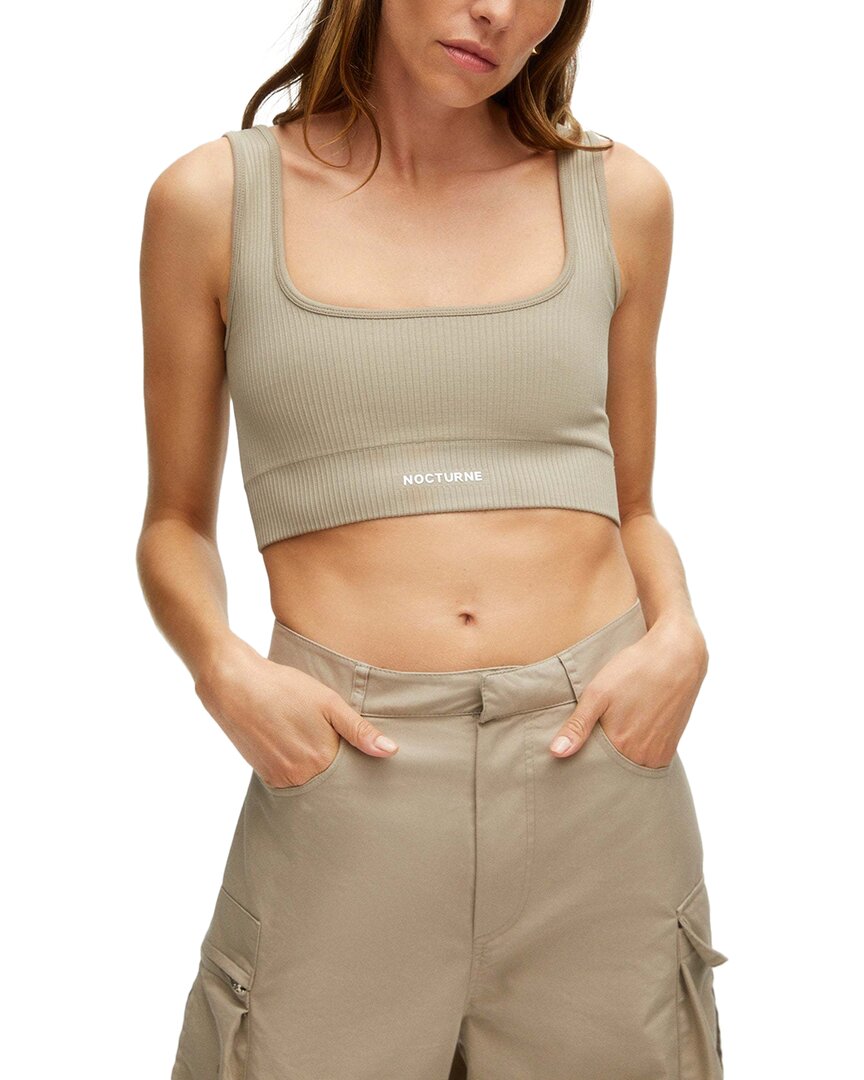 NOCTURNE NOCTURNE RIBBED CROP TOP 