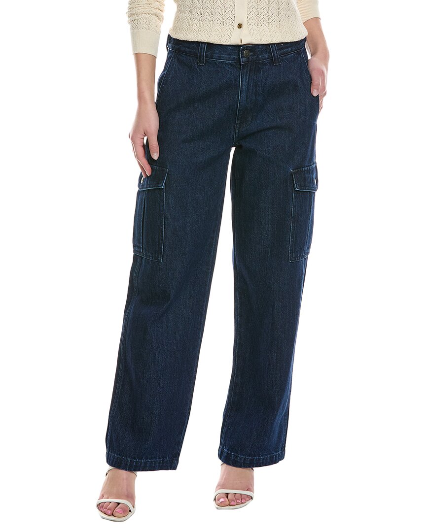 Shop Madewell Low-slung Martindale Wash Cargo Jean In Blue