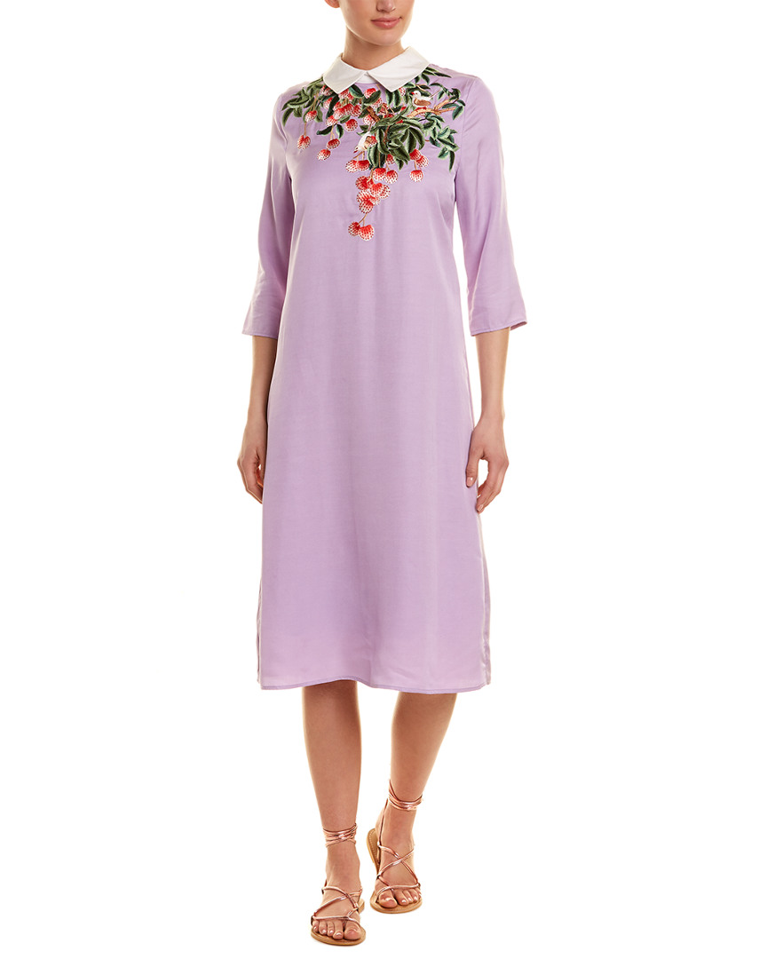 Image of Zeraco Lanyayi Linen-Blend Shift Dress