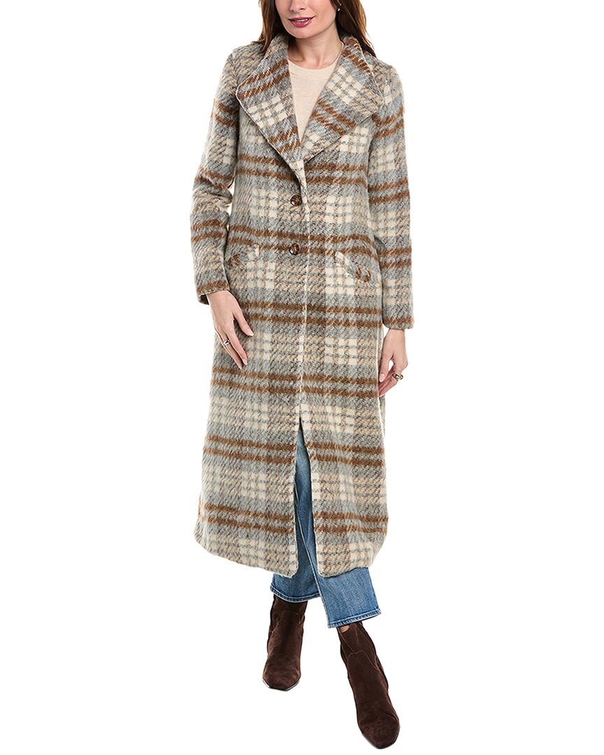 Shop Hutch Mooney Wool-blend Coat In Brown
