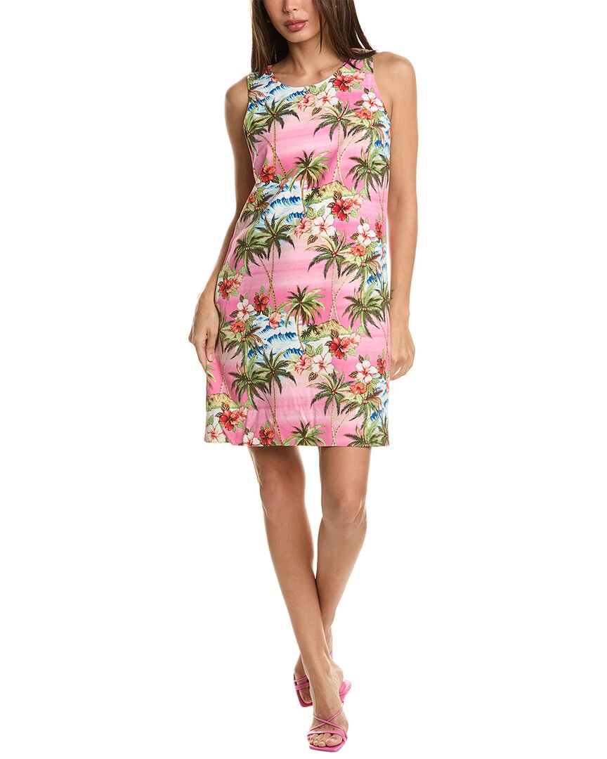 Shop Tommy Bahama Isla Palmetta Silk Shift Dress In Pink