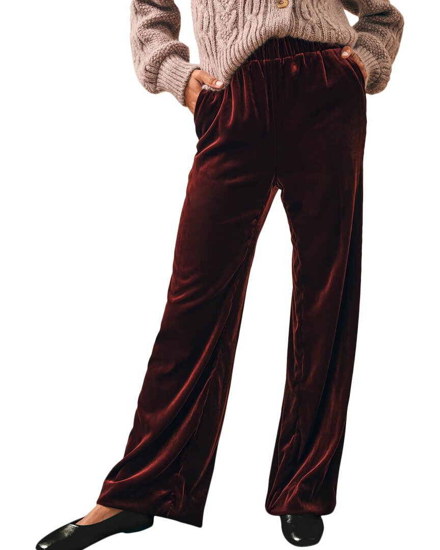 Faherty Stretch Silk-blend Velvet Genevieve Pant