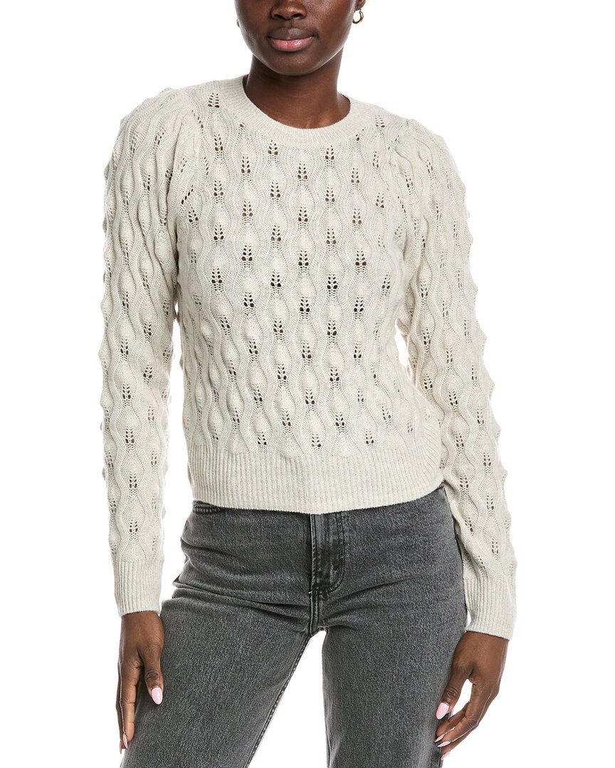 Autumn Cashmere Puff Sleeve Stitch Cashmere Sweater In Multi