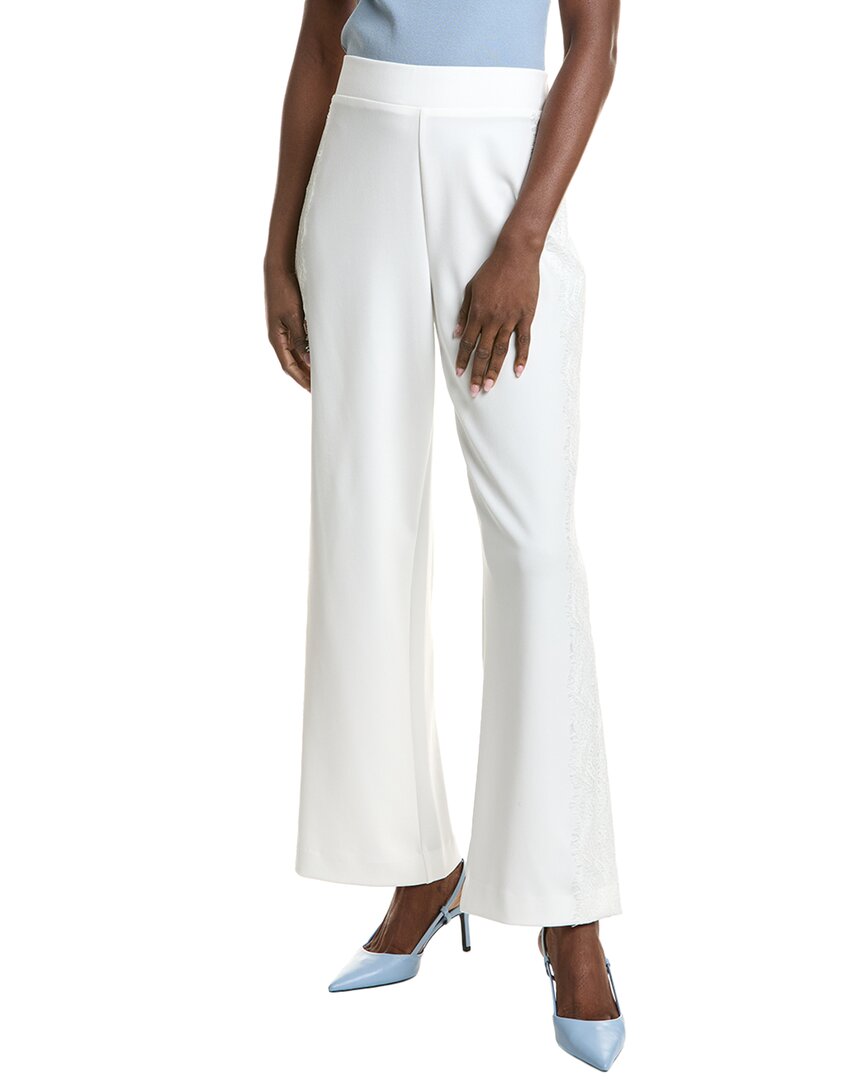 Vince Camuto Lace Trim Pant In White