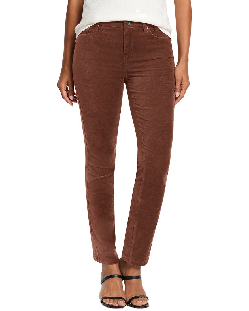 Nic + Zoe Nic+zoe Petite Daytrip Straight Velvet Pant In Brown